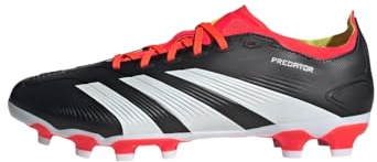 adidas Unisex adulto Predator 24 League Low Multi-Ground Boots, Core Black / Cloud White / Solar Red, 40 2/3 EU