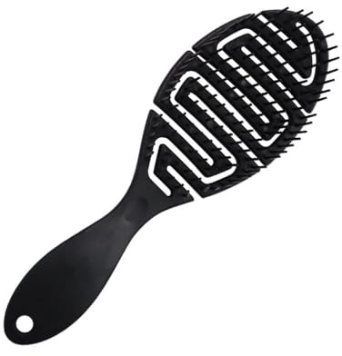 Cepillo de pelo Esqueleto Desenredante Antienredos y Antirotura Masajeador Peine Desenredante Para Pelo Seco y Mojado Peinado Suave y Sin Tirones (Negro)