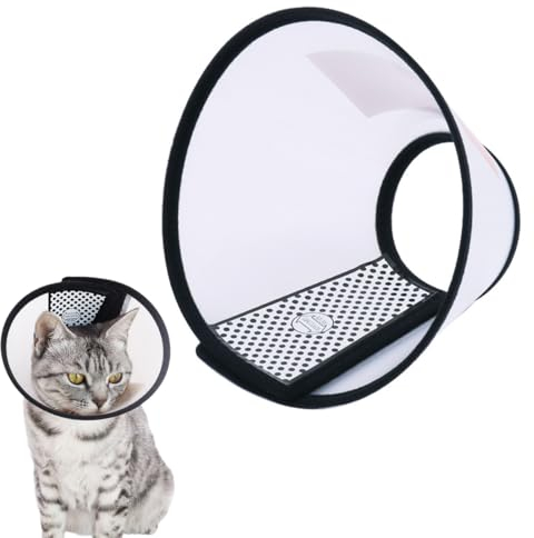VAEIORP 1 Halskrause für Haustiere Haustiere Kunststoff Elisabethanischer Kunststoff Elisabethanischer Kragen Weich Katze Schutzkragen Leichter Elisabethanischer Kragen für Kätzchen Welpen XS 15-18CM