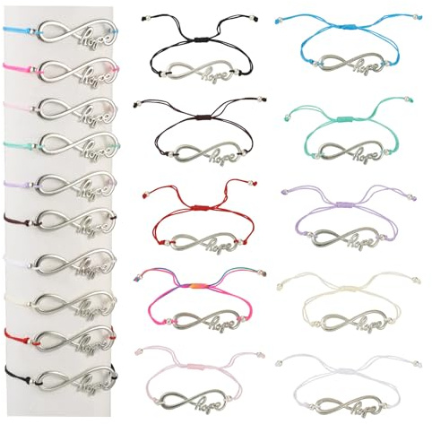 PandaHall 10 st justerbara armband rep par armband sladd med oändlighetslänk berlocker för män kvinna handled frienship armband tillverkning