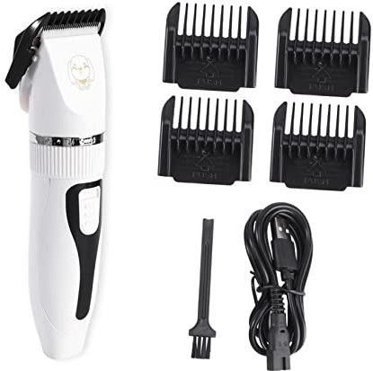 ORFOFE Haustierrasierer Haarschneider Für Hunde Und Katzen Wiederaufladbarer Elektrischer Haarschneider Mit 4 Längen Geräuscharm Ideal Für Die Fellpflege