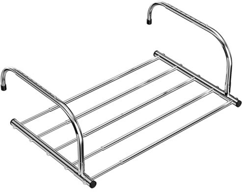 Maxentico Stendibiancheria da Balcone, Stendino per Calorifero Pieghevole, Appendi Biancheria da Parete in Acciaio Inox, (Estensibile Lunghezza: 42-66 cm) per Terrazzi, Balconi e Ringhiere