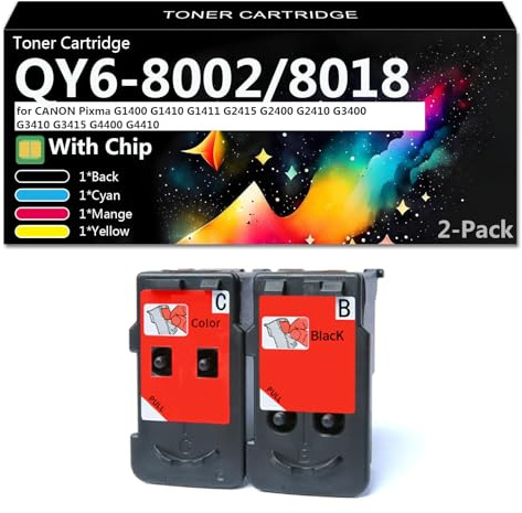 CFDFDA Tête d'impression QY6-8002 QY6-8018 Compatibles pour Canon Pixma G1400 G1410 G1411 G2415 G2400 G2410 G3400 G3410 G3415 G4400 G4410 Imprimante, Facile à Installer,1 Set