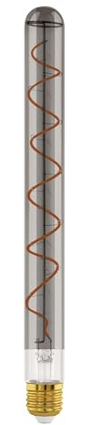 EGLO E27-lampa, dimbar, spiral-LED-glödlampa i stavform | dekorativ vintage-ljuskälla, 4 watt (motsvarar 7 watt), 50 lumen, varmvit, 1 700 K, Edison-lampa T30, diameter 3 cm