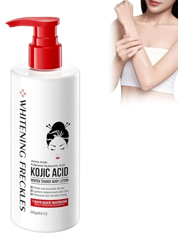 Kojic kojicsyra hudblekning kroppslotion, 250 g hudblekningskräm blekande hudblekande kroppslotion med kojisyra, hudblekande kroppskräm för strålande hud