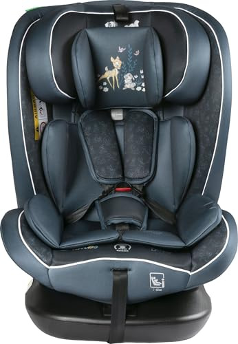 Tataway Asiento de coche I-Size de 40 a 150 cm, asiento infantil giratorio de 360°, con ganchos Isofix, grupo 0-1-2-3, aproximadamente 0-12 años (0-36 kg), altura ajustable, reclinable (Cachorros)