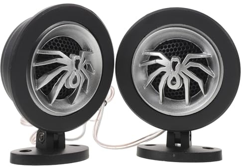 DECORNIJIA Tweeters Voiture 1,5 Pouce Dôme Réglables à 45° avec Protection Nid D’Abeille, Paire de Haut-parleurs Tweeter Haute Fréquence Compact pour Système Audio Automobile, Installation