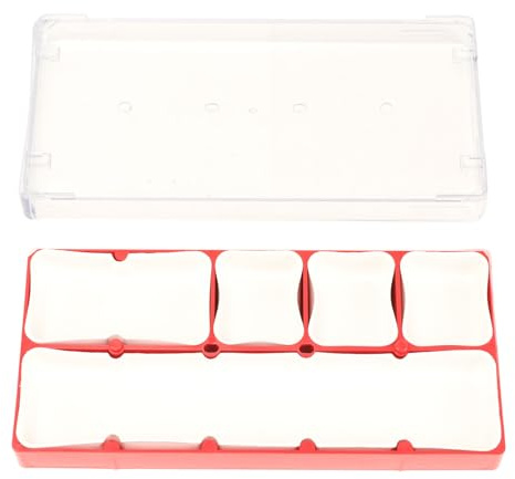 LIYJTK CAJA DE ALMACENAMIENTO DE PIEZAS DE RELOJ ORGANIZADOR DE PIEZAS DE MOVIMIENTO APILABLES DE 6 REJILLAS PARA ACCESORIOS DE JOYERÍA (Día)