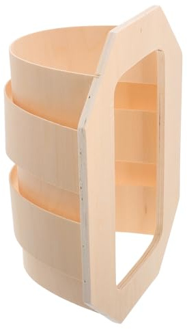 GAROZATION Pantalla de Lámpara para Sauna de Tilo Natural, Ligera y Práctica, 30 X 23 X 14 Cm, Cubierta Decorativa para Lámpara de Pared en Sala de Vapor, Protección para Ambiente Relajante