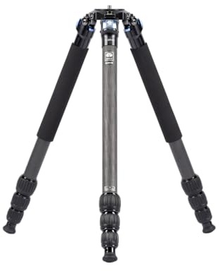 Sirui R-2214X Dreibeinstativ mit Mittelsäule und 75 mm Adapterhalbschale, 10x Carbon, Schwarz