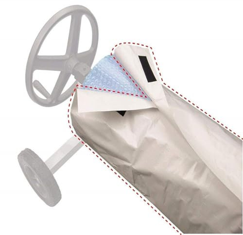 MANGGUO Cubierta Carrete Manta Solar Cubierta enrollador-Protector Solar Impermeable El Uso Carrete Piscina PueExtender la Vida útil la Cubierta