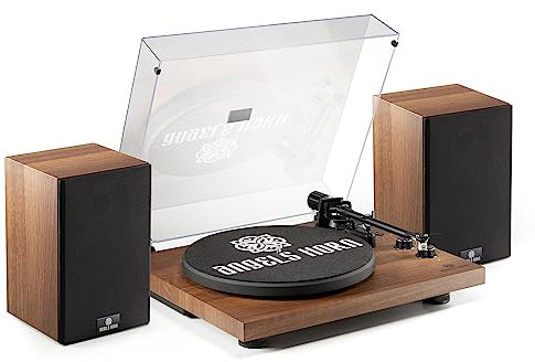 Vinyl Record Player with Bluetooth, Hi-Fi Turntable System, Stereo Bookshelf Speakers, Built-in Phono Preamp, Belt-Drive 2-Speed, Adjustable Counterweight, AT-3600L Cartridge
