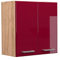 Vicco Hängeschrank R-Line, hängender Küchenschrank, Bordeaux Hochglanz/Goldkraft Eiche, 60 cm