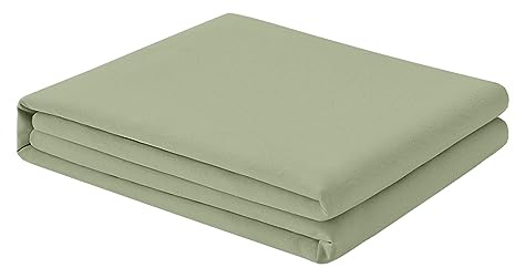 FreshCulture Twin Flat Sheet - Hotel Quality Twin Flat Sheet Only - Brushed Microfiber Top Sheet - Ultra Soft & Breathable - Wrinkle-Free - Easy Care - Single Flat Sheet (Twin, Sage Green)