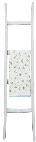 Biscottini Échelle porte-serviettes de bain 150 x 8 x 40 cm - Escalier décoratif en bois - Escalier porte-serviettes en bambou - Escalier en bois porte-serviettes - Échelle porte-serviettes mural en