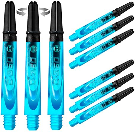 Harrows Darts 3 x Sets of Carbon 360 Dart Stems - 9 Dart Shafts in Total - Available in 3 Sizes - Tough Carbon Composite (Aqua, Midi)
