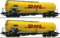 Roco 76024 H0 2er-Set Kesselwagen, der GATX DHL Kerosin Express
