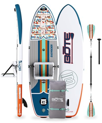 BOTE EasyRider Aero Inflatable Stand Up Paddle Board MAGNEPod Blow Up Hybrid iSUP Convertible Seat Included Adults Kids Family Friendly Multiple Sizes