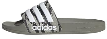 adidas Adilette Shower Slides Unisex Schiebe-Sandalen, Silver Pebble Silver Pebble Ftwr White, 38 EU