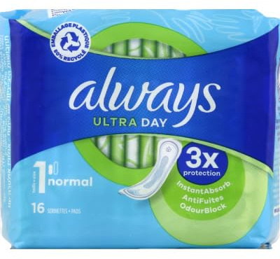 Always Serviette hygienique ultra - Le paquet de 16
