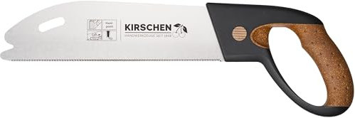 Kirschen Sega a taglio fine con manico in sughero (lunghezza lama 270 mm, lunghezza x altezza 425 x 130 mm, 17 denti per pollice, sega per legno, sega a mano) 4410270