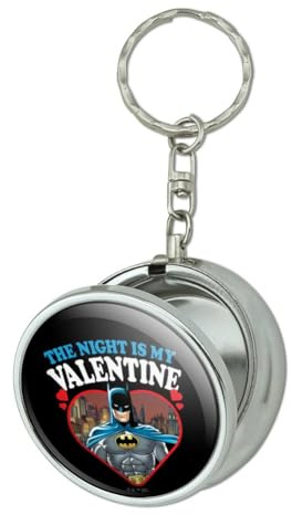 GRAPHICS & MORE Batman The Night is my Valentine Portable Travel Size Pocket Purse Ashtray Keychain with Cigarette Holder