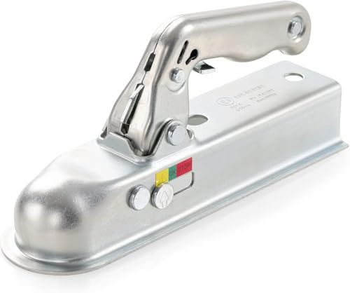 KALOASREO Trailer Hitch Coupler for 50mm Ball, Square Drawbar, 800kg Heavy Duty Towing Tow Bar, Tow Hitch Trailer Accessories