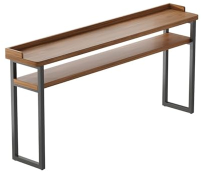 Bartabeller Dubbelt barbord med baffel Rektangulärt högt bord for kök och matsal, vardagsrum Bar Bordets Högbord(120 * 40 * 105cm)