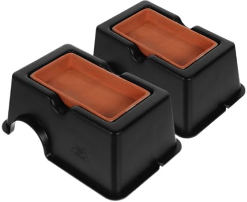 OSOLADY Escondite para Reptiles Humedad 2piezas, Cueva Resistente de Abs y Cerámica, Diseño Detallado para Geckos Leopardo y Tortugas en Tanque de Reptiles