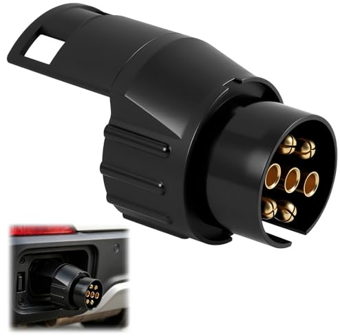 Adaptateur Prise Remorque Attelage 7 Broches vers 13 Broches, Adaptateur Prise Remorque 7 vers 13, Convertisseur Attelage Voiture pour Remorque de Voiture, Tracteur, Caravane, Porte-vélo