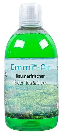 Emmi Air Raumerfrischer Citrus & Green Tea – Wasserlöslicher Raumduft für Luftreiniger & Luftbefeuchter – Aromatisch & Erfrischend – Raumduft Nachfüllflasche für Air Purifier & Lufterfrischer – 500 ml