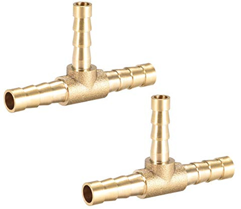 källkarta 2 st. 6 x 5 x 6 mm slang reducerare krokanslutning T-formad 3-vägs kontakt