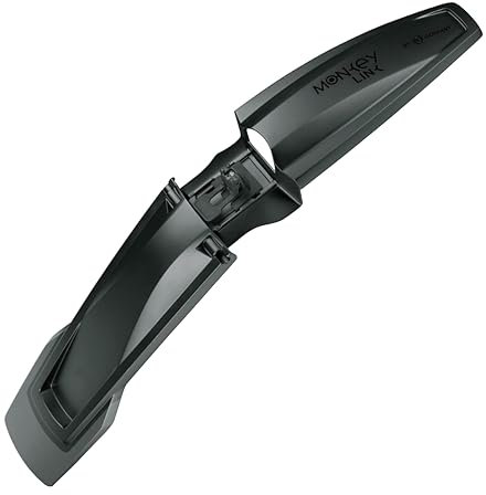 MonkeyLink MonkeyFender FRONT 26 - 29 Vorderrad-Schutzblech für Mountainbikes, Fahrradzubehör, einfache Montage, Mountainbike-Schutzblech mit verstellbarem Spoiler, inkl. Montagematerial, Schwarz