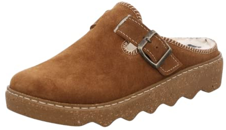 Rohde Damen, Frauen, Hausschuhe,warm gefüttert,verbandschuhe,therapieschuhe,Klett-Hausschuhe,Cuoio,42 EU / 8 UK