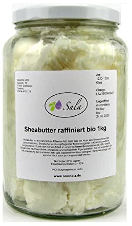Sala Sheabutter raffiniert Botyrospermum Parkii BIO 1000 g (1 kg (1er Pack))