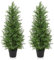 Kazeila 90cm Artificial Plants Outdoor Artificial Cypress Tree,UV Resistant Rated Fake Conifers Trees for Home Garden Front Porch Decor(2Pack)