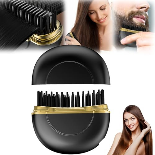 Lisseur, Lisseur à Batterie Sans Fil Lisseur Cheveux Et Barbe Mini Lisseur Portable 1500mah 3 Niveaux Réglage De La Température Port De Charge De Type C Lisseur à Friser Et à Lisser (Noir)