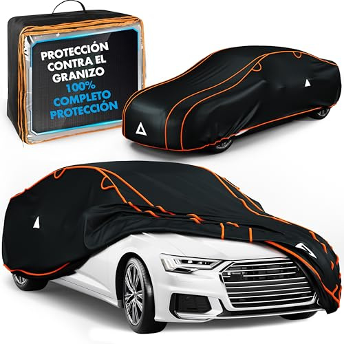 WALSER Bâche de voiture anti-grêle, Récompense Très Bon* housse de protection anti-grêle, Certifié par le TÜV Autriche* bâche contre la grêle Perma Protect Complete, Couverture de garage Taille 2 noir