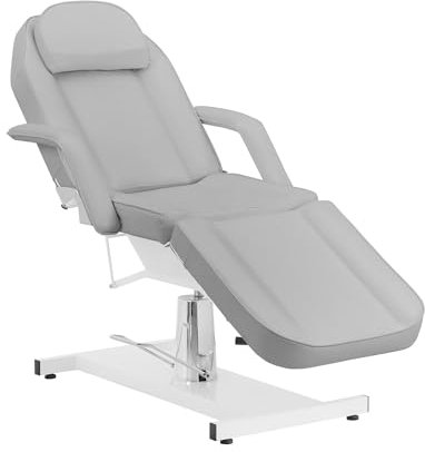 Physa Kosmetikliege 200 kg 360° drehbar hydraulischer Hubmechanismus Grau Behandlungsliege Kosmetikstuhl Therapieliege Tattooliege
