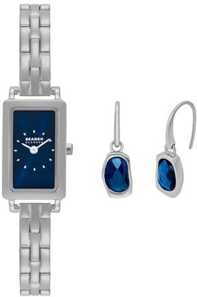 Skagen Hagen Micro Gift Set Women's 31MM Silver-Tone Stainless Steel Watch, SKW1157SET