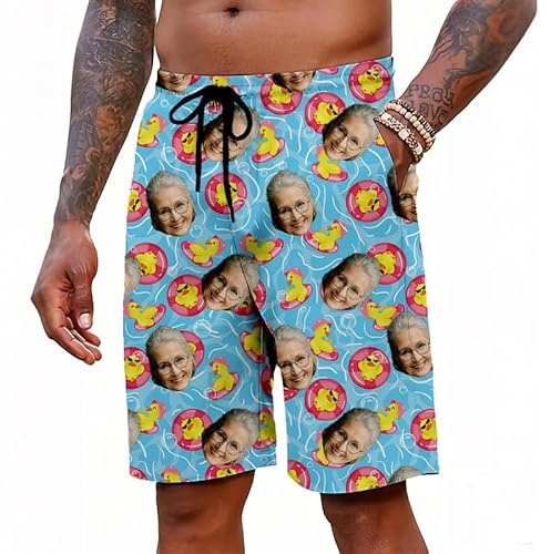 Bañador Hombre Personalizado Cara con Foto Bañadores Personalizada Traje de baño Hombre para Playa Surf calções Natacion Ropa para Calzones de banho Deporte Vacaciones