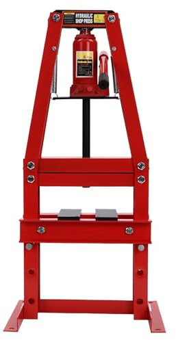 Pressa da officina 6T, pressa idraulica in acciaio, pressa manuale idraulica da officina con altezza regolabile, per il montaggio e lo smontaggio di giunti a sfera, giunti a U, pressa a cuscinetto (a)