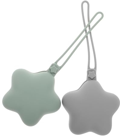 FUNOMOCYA Contenitore in Silicone Design Compatto Antipolvere Portatile Antipolvere Custodia Resistente per Viaggio, 2 Pezzi per Ciuccio e Piccoli Oggetti per Genitori e Ragazzo Ragazza