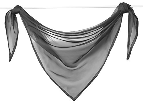 Joyswahl Querbehang Voile Triangle Schals Emma Deko Transparente Gardinen LxB 200x100cm Grau 1er Pack