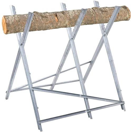 WERKA PRO Chevalet à bûche en métal avec 3 Pieds