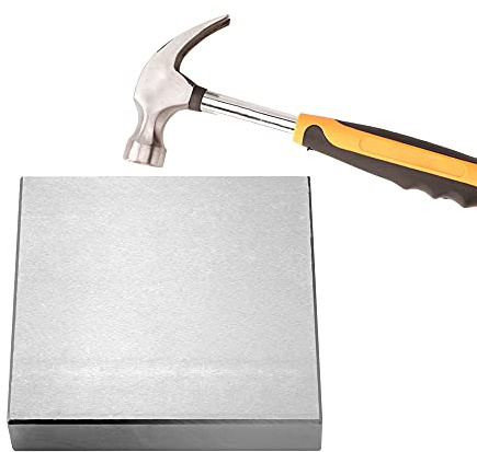 CHENTEC Steel Bench Block Jewelers Tool Metal Bench Block for Stamping & Jewelry （4x4x3/4）