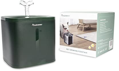 Fuente para Gato, 2L, Verde, Filtro Triple y Bomba de Agua, Certificado CE y RoHS