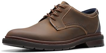 Clarks Men's Burchill Derby Oxford, Beeswax Leather, 43 EU