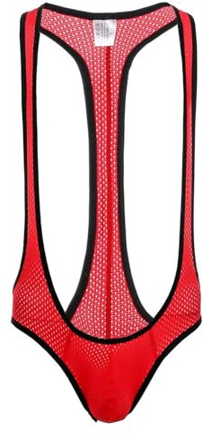 NewBull Tanga Borat Mankini para Hombre Sexy Jockstrap Bañador Suspensorio V Sling Ropa Interior Transpirable Traje de Baño Cosplay Body de Fiesta Pijama Lencería Divertida para Valentín