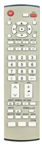 AULCMEET EUR7636070R Fernbedienung Ersatz passend für Panasonic Plasma HD TV TH-58PH10UK TH-65PHD8UKJ TH-85PF12